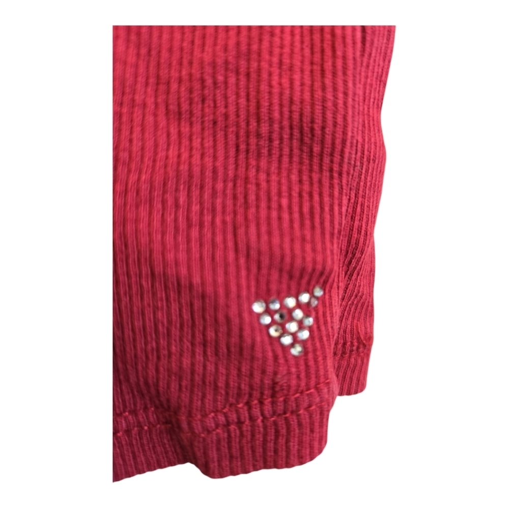 GUESS Red 🔴 Ribbed " Perfect Tank" Top - Picture 5 of 5